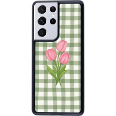 Samsung Galaxy S21 Ultra 5G Case Hülle - Green vichy tulips Spring 2026