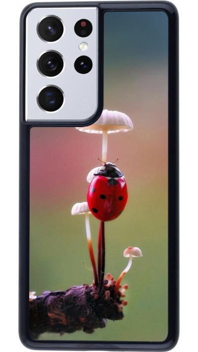 Samsung Galaxy S21 Ultra 5G Case Hülle - Ladybird on a mushroom Spring 2026