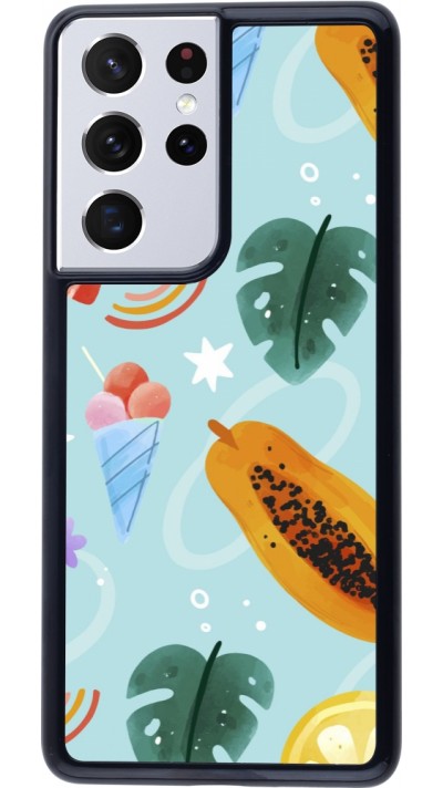 Coque Samsung Galaxy S21 Ultra 5G - Summer 2025 Pattern papaya