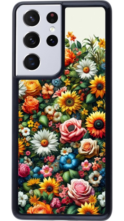 Samsung Galaxy S21 Ultra 5G Case Hülle - Sommer Blumenmuster