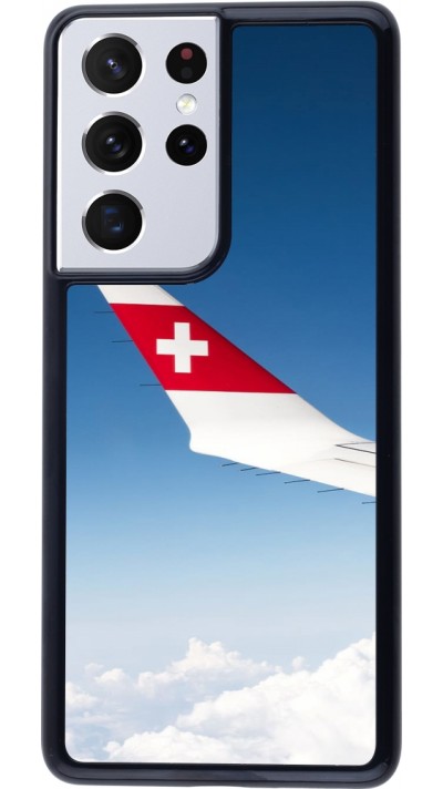 Samsung Galaxy S21 Ultra 5G Case Hülle -  Schweizer Nationalfeiertag Sky Swiss Flag