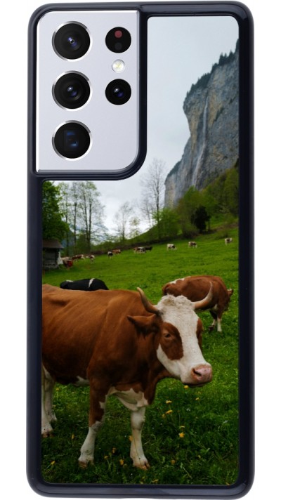 Samsung Galaxy S21 Ultra 5G Case Hülle -  Nationalfeiertag Schweiz Kühe