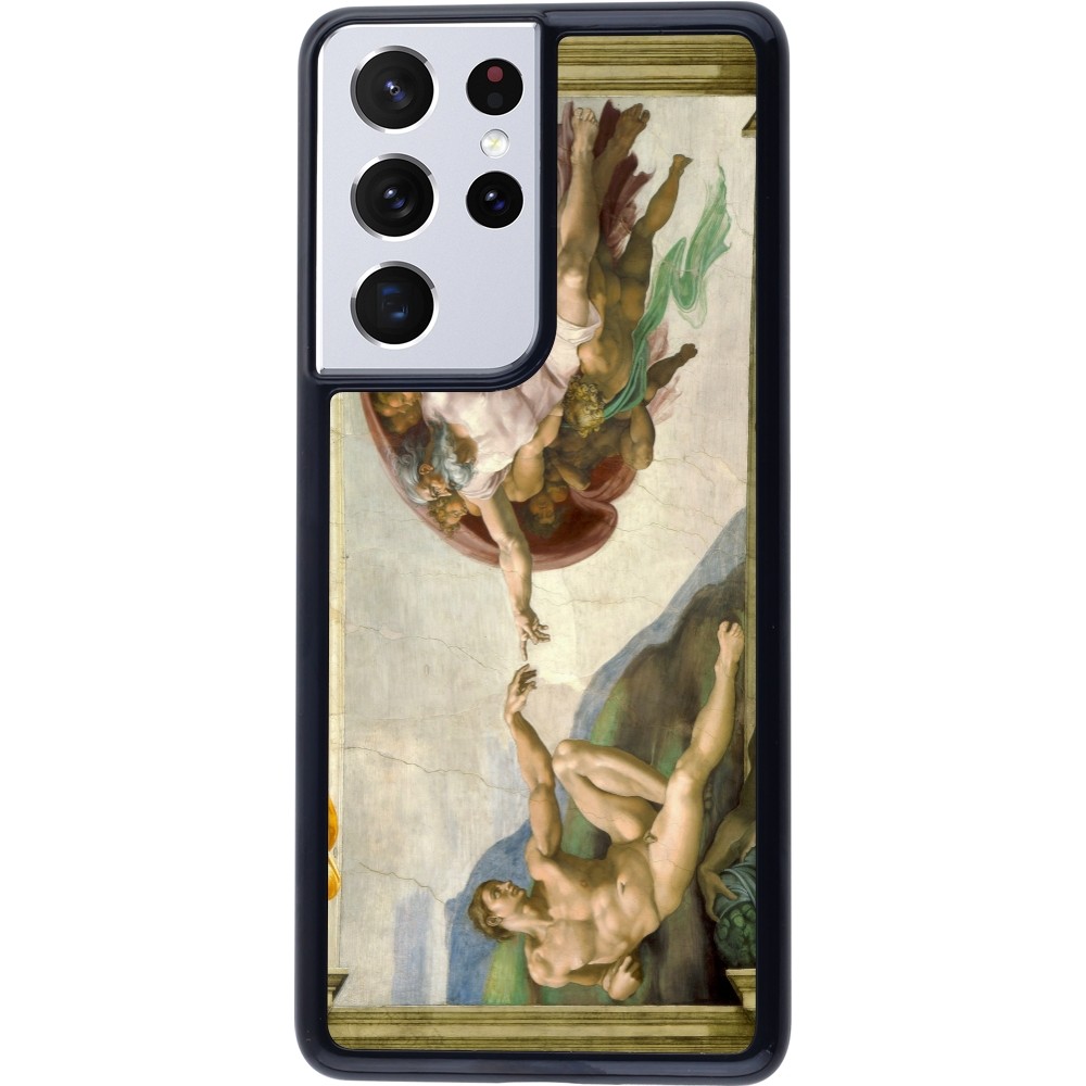 Samsung Galaxy S21 Ultra 5G Case Hülle - Kunstbild - Die Erschaffung Adams - Michelangelo