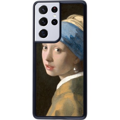 Coque Samsung Galaxy S21 Ultra 5G - Tableau art - La Jeune fille à la perle - Johannes Vermeer