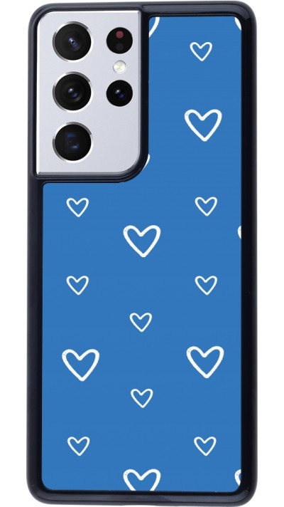 Coque Samsung Galaxy S21 Ultra 5G - Valentine 2023 blue hearts