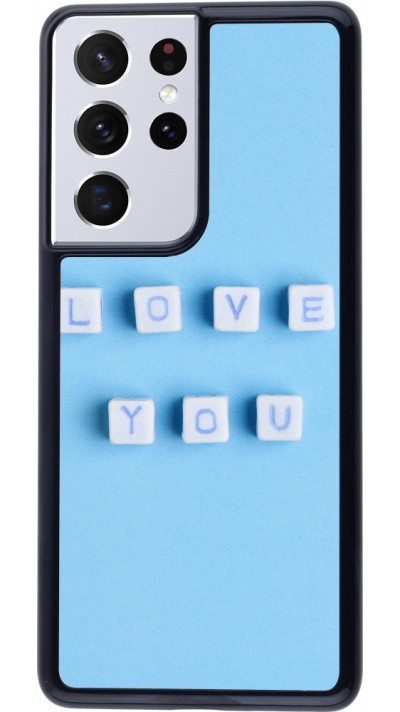 Coque Samsung Galaxy S21 Ultra 5G - Valentine 2023 blue love you
