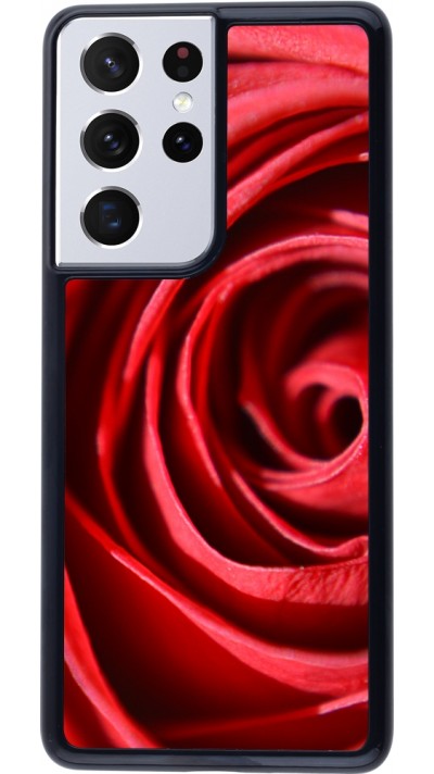 Coque Samsung Galaxy S21 Ultra 5G - Valentine 2023 close up rose