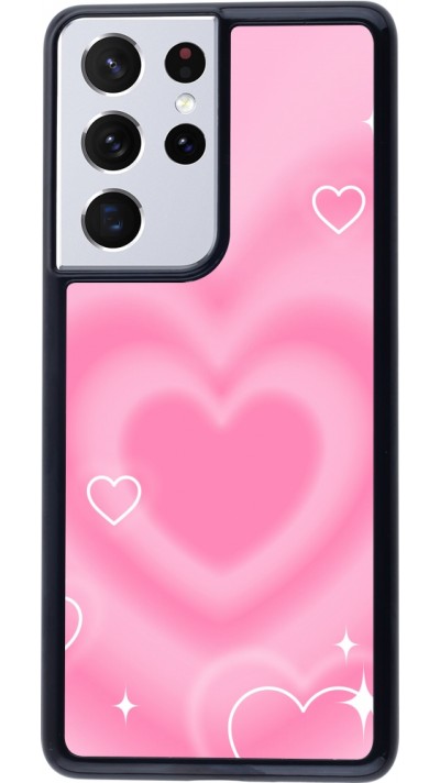 Coque Samsung Galaxy S21 Ultra 5G - Valentine 2023 degraded pink hearts