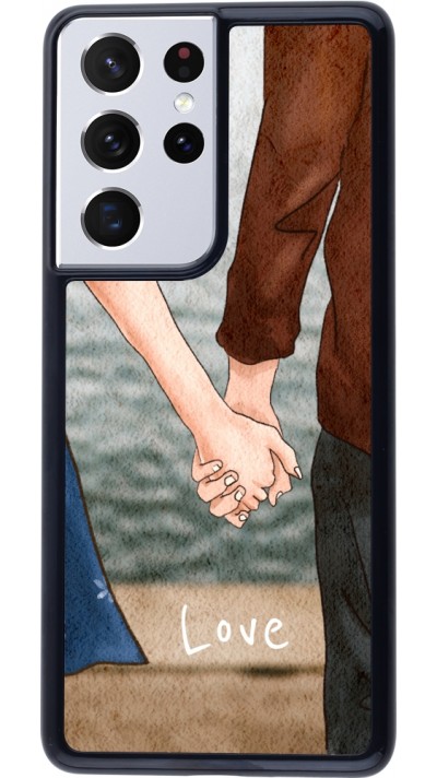 Coque Samsung Galaxy S21 Ultra 5G - Valentine 2023 lovers holding hands