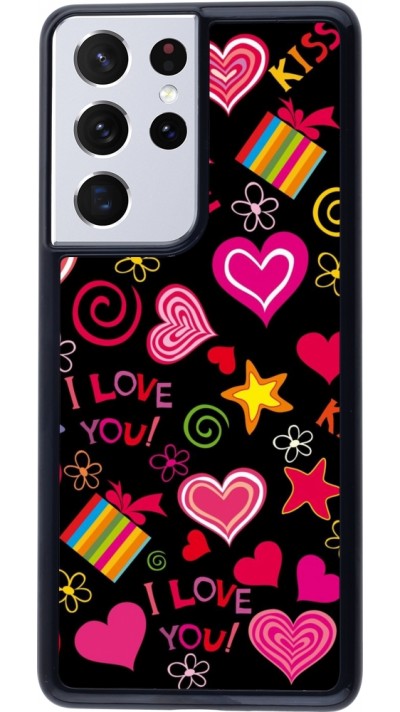 Coque Samsung Galaxy S21 Ultra 5G - Valentine 2023 love symbols