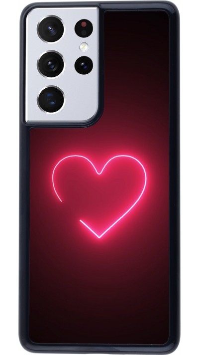 Coque Samsung Galaxy S21 Ultra 5G - Valentine 2023 single neon heart