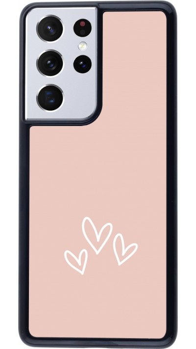 Coque Samsung Galaxy S21 Ultra 5G - Valentine 2023 three minimalist hearts