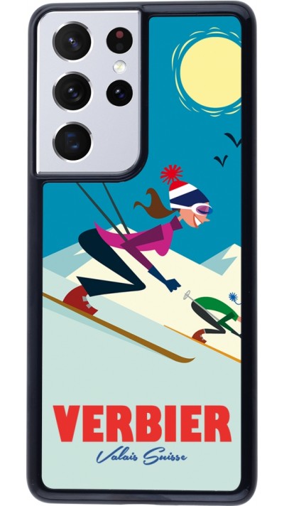 Coque Samsung Galaxy S21 Ultra 5G - Verbier Ski Downhill