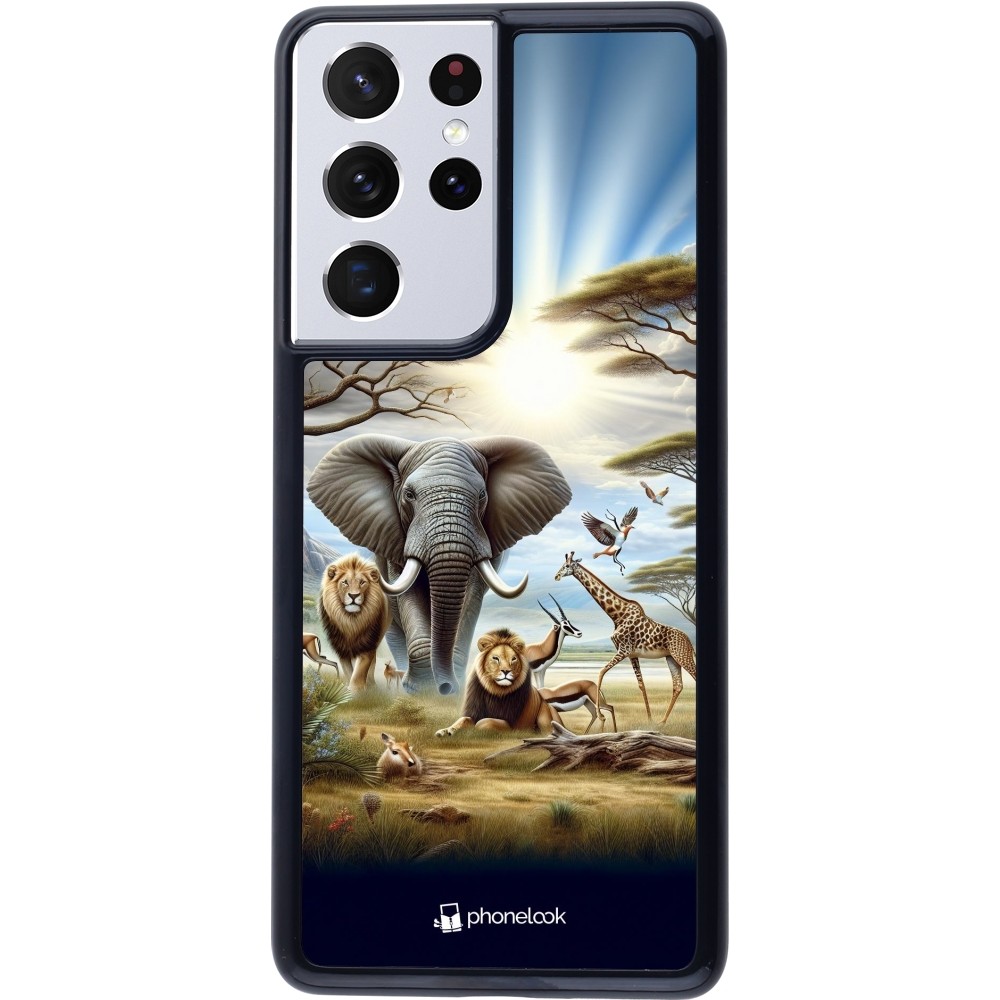 Samsung Galaxy S21 Ultra 5G Case Hülle - Afrikanisches Wildleben