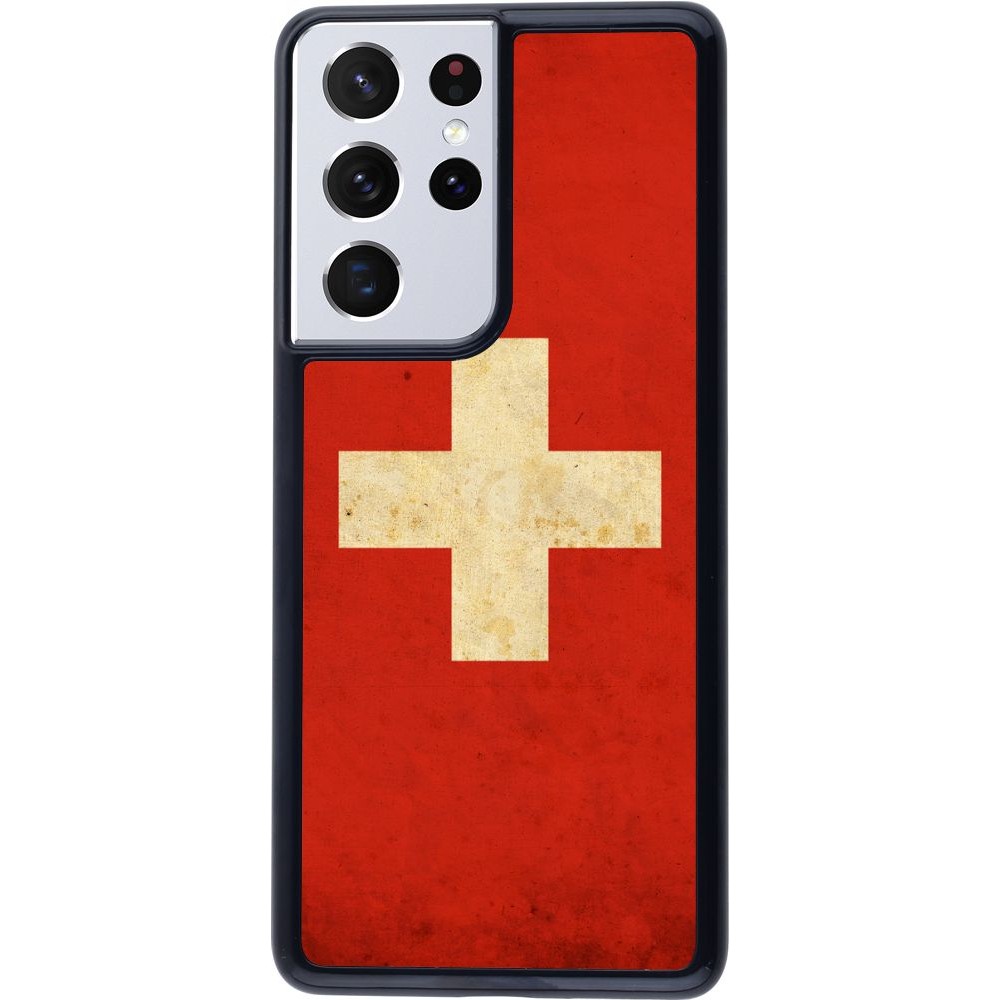 Coque Samsung Galaxy S21 Ultra 5G - Vintage Flag SWISS