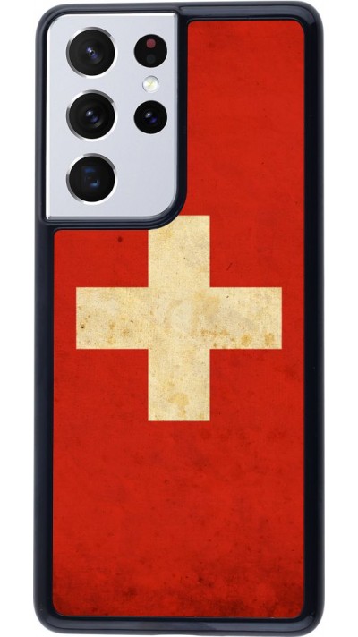 Hülle Samsung Galaxy S21 Ultra 5G - Vintage Flag SWISS