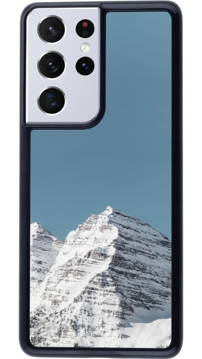 Coque Samsung Galaxy S21 Ultra 5G - Winter 22 blue sky mountain