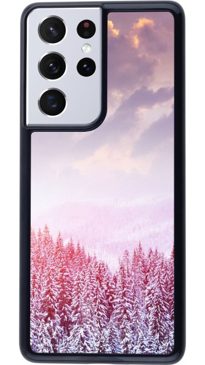 Coque Samsung Galaxy S21 Ultra 5G - Winter 22 Pink Forest