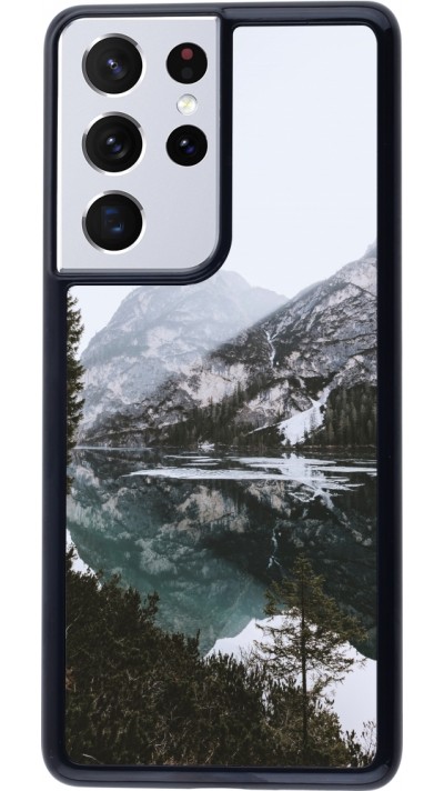 Coque Samsung Galaxy S21 Ultra 5G - Winter 22 snowy mountain and lake