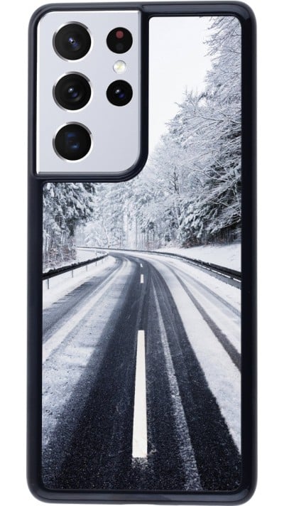 Coque Samsung Galaxy S21 Ultra 5G - Winter 22 Snowy Road