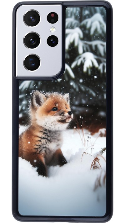 Coque Samsung Galaxy S21 Ultra 5G - Noël 2023 Renardeau sapin