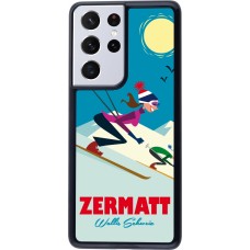 Samsung Galaxy S21 Ultra 5G Case Hülle - Zermatt Ski Downhill