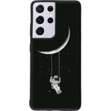 Coque Samsung Galaxy S21 Ultra 5G - Silicone rigide noir Astro balançoire