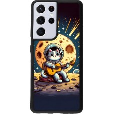 Samsung Galaxy S21 Ultra 5G Case Hülle - Silikon schwarz AstroKatze RockMond