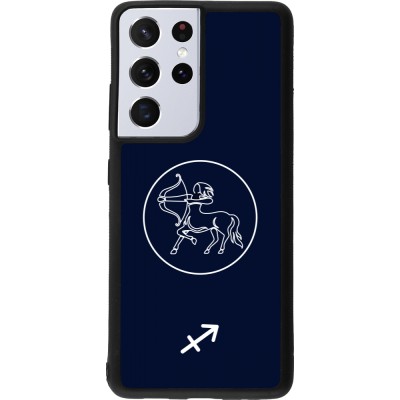 Coque Samsung Galaxy S21 Ultra 5G - Silicone rigide noir Astrologie Sagittaire