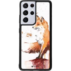 Hülle Samsung Galaxy S21 Ultra 5G - Silikon schwarz Autumn 21 Fox