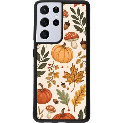 Coque Samsung Galaxy S21 Ultra 5G - Silicone rigide noir Autumn 25 Autumn pattern