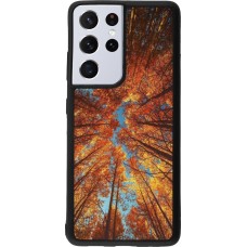 Samsung Galaxy S21 Ultra 5G Case Hülle - Silikon schwarz Autumn 25 Trees
