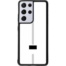 Coque Samsung Galaxy S21 Ultra 5G - Silicone rigide noir Canton FR blanc