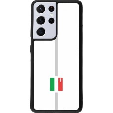 Samsung Galaxy S21 Ultra 5G Case Hülle - Silikon schwarz Kanton NE weiss