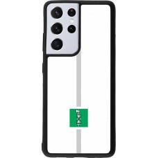 Samsung Galaxy S21 Ultra 5G Case Hülle - Silikon schwarz Kanton SG weiss