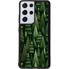 Samsung Galaxy S21 Ultra 5G Case Hülle - Silikon schwarz Christmas 25 Pattern Xmas Tree