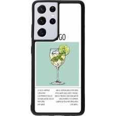 Samsung Galaxy S21 Ultra 5G Case Hülle - Silikon schwarz Cocktail Rezept Hugo