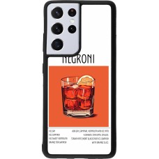 Samsung Galaxy S21 Ultra 5G Case Hülle - Silikon schwarz Cocktail Rezept Negroni