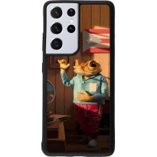 Coque Samsung Galaxy S21 Ultra 5G - Silicone rigide noir Dancing frog DTMF