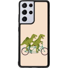 Coque Samsung Galaxy S21 Ultra 5G - Silicone rigide noir Dinosaurs on bikes 2026