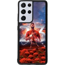Samsung Galaxy S21 Ultra 5G Case Hülle - Silikon schwarz Djokovic 23 Grand Slam