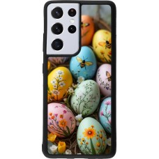 Samsung Galaxy S21 Ultra 5G Case Hülle - Silikon schwarz Easter 2026 Eggs with bees