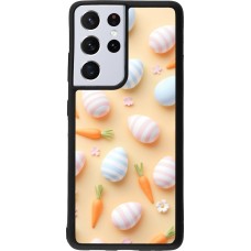 Samsung Galaxy S21 Ultra 5G Case Hülle - Silikon schwarz Easter 2026 Pattern Easter