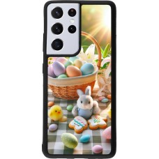 Samsung Galaxy S21 Ultra 5G Case Hülle - Silikon schwarz Ostern 2025 Osterkorb