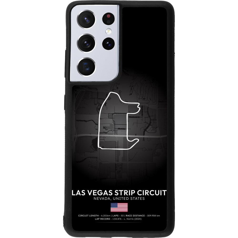 Coque Samsung Galaxy S21 Ultra 5G - Silicone rigide noir F1 Track 2025 Las Vegas