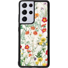 Coque Samsung Galaxy S21 Ultra 5G - Silicone rigide noir Flora Botanical Wildlife