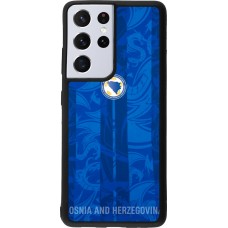Coque Samsung Galaxy S21 Ultra 5G - Silicone rigide noir Maillot de football Bosnie-Herzégovine 2026 personnalisable