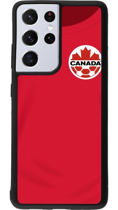 Samsung Galaxy S21 Ultra 5G Case Hülle - Silikon schwarz Kanada 2022 personalisierbares Fussballtrikot