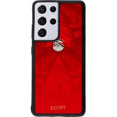 Coque Samsung Galaxy S21 Ultra 5G - Silicone rigide noir Maillot de football Égypte 2026 personnalisable