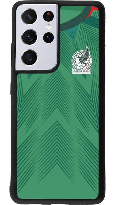Samsung Galaxy S21 Ultra 5G Case Hülle - Silikon schwarz Mexiko 2022 personalisierbares Fussballtrikot
